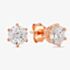 Starbright Rose 6mm Six Claw Cubic Zirconia Stud Earrings E2177(6M) 3A RGP