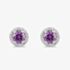 Starbright Sterling Silver Cubic Zirconia Halo Stud Earrings E442 AM