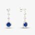 Starbright Sterling Silver Blue Cubic Zirconia Halo Cluster Dropper Stud Earrings THB-05e SAP