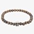 Bourne and Wilde Mens Bronzite Bead Skull Bead Bracelet OSB-1608SBN