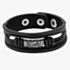 Bourne and Wilde Wide Black Leather Bracelet UR18-06