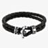 Bourne and Wilde Mens Double Black Leather Skull Bracelet UR15-05