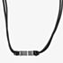 Bourne and Wilde Mens Black Leather Two Strand Criss-Cross Necklace UR18-03