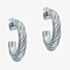 Ted Baker MELANIE Silver Tone Plated Twist Hoop Earrings TBJ4186-01-03