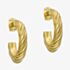 Ted Baker MELANIE Gold Tone Plated Twist Hoops Earrings TBJ4186-02-03