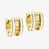 Ted Baker ROLO Gold Tone Plated White Enamel Roll Huggie Hoop Earrings TBJ4162-02-08