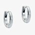 Ted Baker CRISETE Silver Tone Plated Logo Huggie Hoop Earrings TBJ3745-01-03