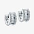 Ted Baker ROSIE Silver Tone & Crystal Roll Huggie Hoop Earrings TBJ4085-01-02