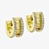 Ted Baker ROSIE Gold Tone & Crystal Roll Huggie Hoop Earrings TBJ4085-02-02
