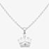 Fleur Kids Sterling Silver Cubic Zirconia Crown Pendant Necklace AZP030304