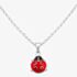 Fleur Kids Sterling Silver Red Enamel Ladybird Pendant Necklace AZP231704