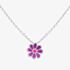 Fleur Kids Sterling Silver Purple Flower Pendant Necklace AZP030104P