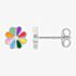 Fleur Kids Sterling Silver Multicolour Flower Stud Earrings AZE146804