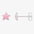 Fleur Kids Sterling Silver Pink Enamel Star Stud Earrings AZE147704