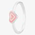 Fleur Kids Sterling Silver Pink Enamel Heart Ring AZR100004 