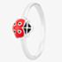 Fleur Kids Sterling Silver Red Enamel Ladybird Ring AZR231704 