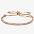Isabella Verona Rose Gold Tone Double Row Cubic Zirconia Toggle Bracelet SBMBSRG16XXXA0-R