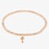 Isabella Verona Rose Gold Tone Beaded Heart Key Elastic Bracelet SBETSRL17Y-KEY-R