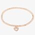 Isabella Verona Rose Gold Tone Beaded Open Heart Elastic Bracelet SBETSRL17Y-HRT-R