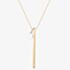 Isabella Verona Gold tone Bar and Heart Pendant NES-972-1