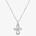 Silver Sparkle Silver Flower Petals Pendant DP342C(T)