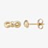 Silver Sparkle Gold Infinity Bow Stud Earrings DE346CAA0.5(T)