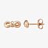 Silver Sparkle Rose Infinity Bow Stud Earrings DE346CRRG0.5(T)