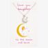 Sentiments Daughter Moon and Love Heart Pendant 17393