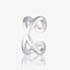 Scream Pretty Silver Rhodium Plated Cross Over Single Ear Cuff Earrings SPECSS179