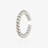 Scream Pretty Silver Rhodium Plated Plated Twist Rope Ear Cuff Earrings SPESSS183