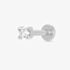 Scream Pretty Silver Rhodium Plated Round Cubic Zirconia Single Stud Earrings SPS-33