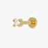 Scream Pretty 18ct Gold Plated Round Cubic Zirconia Single Stud Earrings SPG-33