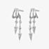 Scream Pretty Rebel Silver Rhodium Plated Illusion Cubic Zirconia Triple Hoop Drop Earrings SPS-155