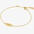 Michael Kors Premium MK Statement Link Gold-Tone Sterling Silver Bracelet MKC164100710