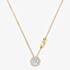 Michael Kors Gold Plated Round Cubic Zirconia MK Necklace MKC1208AN710