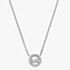 Michael Kors Silver Round MK Cubic Zirconia Necklace MKC1726CZ040