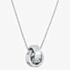 Michael Kors Silver Tone Plated Cubic Zirconia Interlocking Pendant MKJ8654040