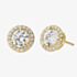 Michael Kors Gold Plated Round Crystal Halo Stud Earrings MKC1035AN710