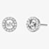 Michael Kors Silver Round Crystal Halo Stud Earrings MKC1727CZ040