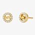 Michael Kors Gold Plated Round Cubic Zirconia Halo Stud Earrings MKC1727CZ710