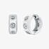 Michael Kors Silver Tone Plated Logo Huggie Hoop Earrings MKJ8655040