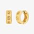 Michael Kors Yellow Gold Tone Plated Logo Huggie Hoop Earrings MKJ8655710