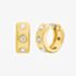 Michael Kors Yellow Gold Tone Plated Cubic Zirconia Pave Logo Huggie Hoop Earrings MKJ8652710