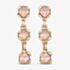 UNOde50 Sublime Gold Plated Pink Crystal Dropper Earrings PEN0912RSAORO0U