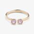 UNOde50 Aura Gold Plated Pink Crystal Hinged Bangle PUL2357RSAORO0L