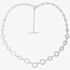 Lucy Quartermaine Silver Art Deco White Topaz Halo T Bar Necklace ADP8