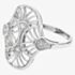 Lucy Quartermaine Silver Halo Double Post White Topaz Single Earring ADER10