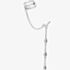 Lucy Quartermaine Silver Single Drop Earring With Cuff DCER1