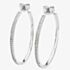 Lucy Quartermaine Silver Skinny Drip Large Hoop Earrings SDER4