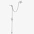 Lucy Quartermaine Silver Splash Double Post Single Dropper Earring SER8